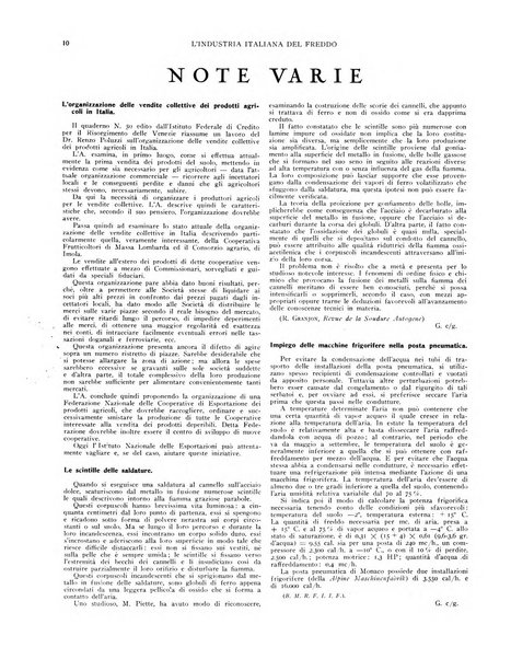 L'industria italiana del freddo periodico mensile, scientifico, tecnico, economico, sindacale