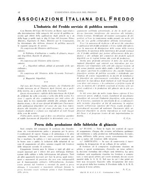 L'industria italiana del freddo periodico mensile, scientifico, tecnico, economico, sindacale