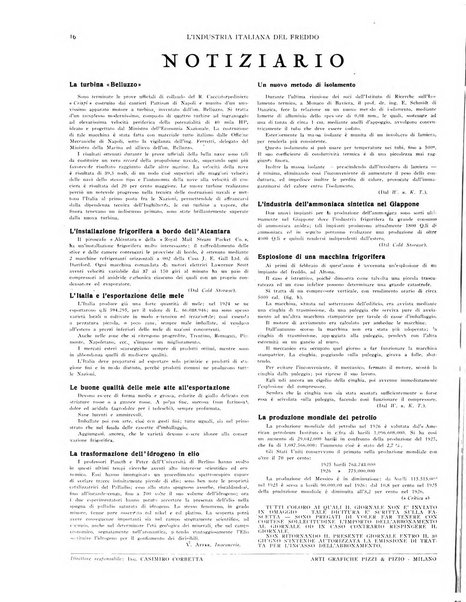 L'industria italiana del freddo periodico mensile, scientifico, tecnico, economico, sindacale