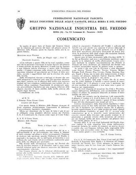 L'industria italiana del freddo periodico mensile, scientifico, tecnico, economico, sindacale