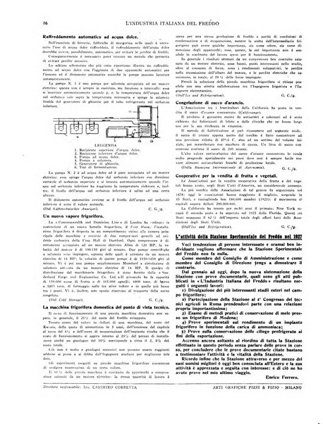 L'industria italiana del freddo periodico mensile, scientifico, tecnico, economico, sindacale