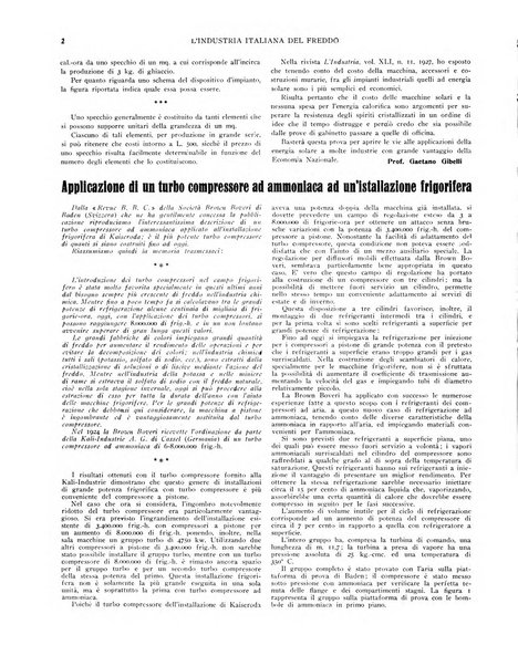 L'industria italiana del freddo periodico mensile, scientifico, tecnico, economico, sindacale