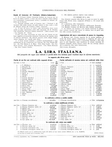 L'industria italiana del freddo periodico mensile, scientifico, tecnico, economico, sindacale