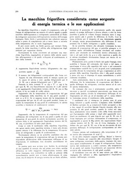 L'industria italiana del freddo periodico mensile, scientifico, tecnico, economico, sindacale