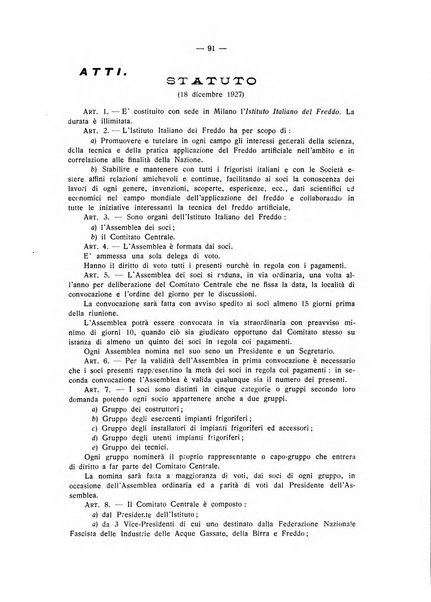 L'industria italiana del freddo periodico mensile, scientifico, tecnico, economico, sindacale