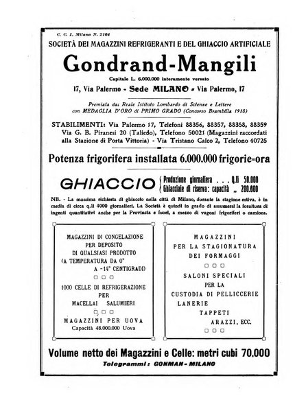 L'industria italiana del freddo periodico mensile, scientifico, tecnico, economico, sindacale