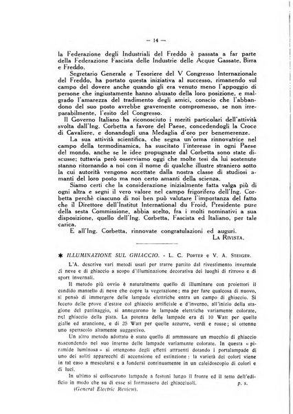 L'industria italiana del freddo periodico mensile, scientifico, tecnico, economico, sindacale