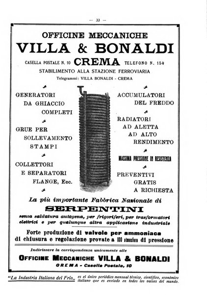 L'industria italiana del freddo periodico mensile, scientifico, tecnico, economico, sindacale