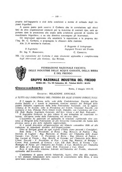 L'industria italiana del freddo periodico mensile, scientifico, tecnico, economico, sindacale