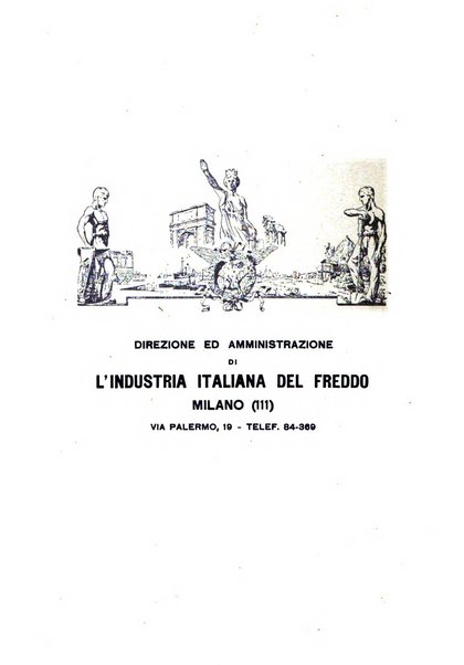 L'industria italiana del freddo periodico mensile, scientifico, tecnico, economico, sindacale