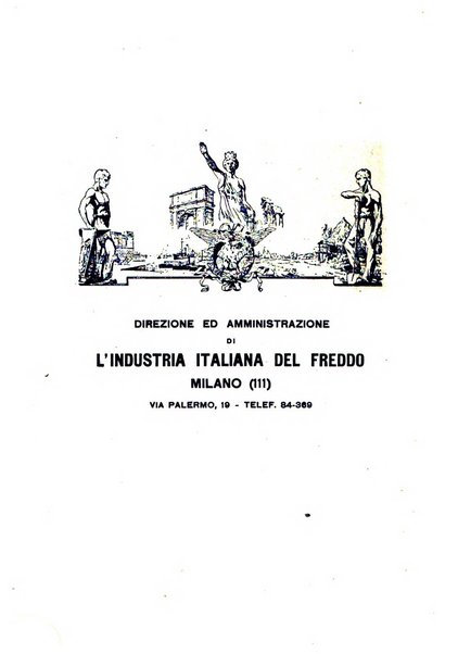 L'industria italiana del freddo periodico mensile, scientifico, tecnico, economico, sindacale