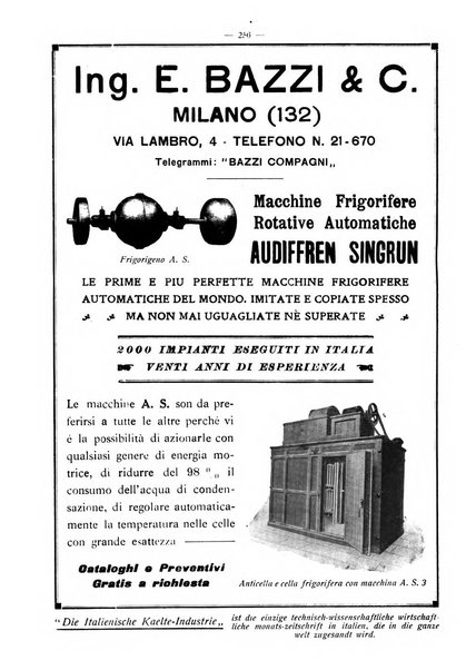 L'industria italiana del freddo periodico mensile, scientifico, tecnico, economico, sindacale