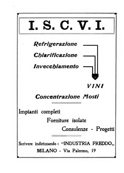 L'industria italiana del freddo periodico mensile, scientifico, tecnico, economico, sindacale