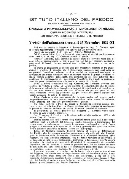 L'industria italiana del freddo periodico mensile, scientifico, tecnico, economico, sindacale