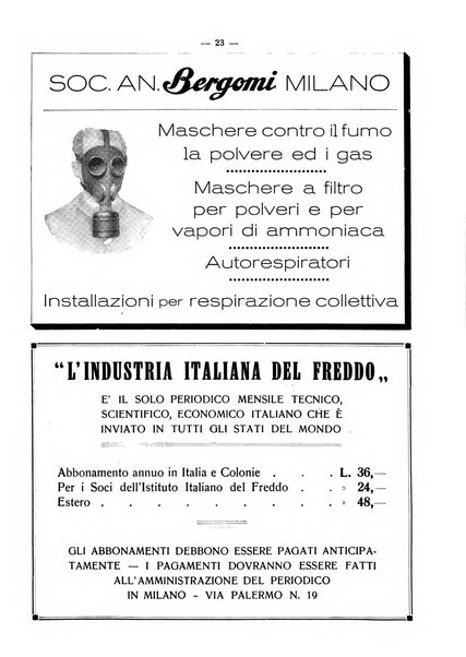 L'industria italiana del freddo periodico mensile, scientifico, tecnico, economico, sindacale