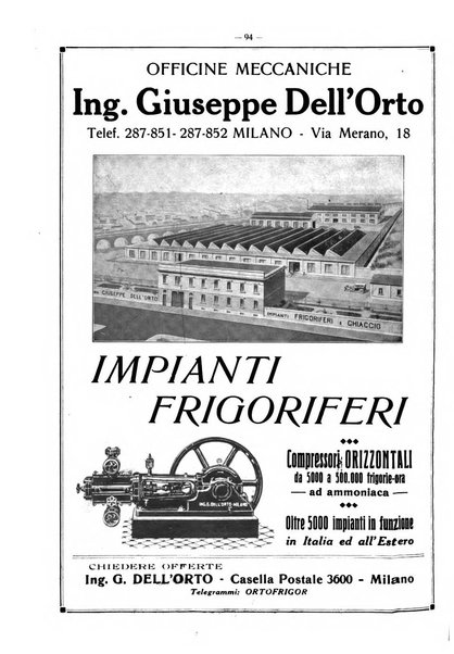 L'industria italiana del freddo periodico mensile, scientifico, tecnico, economico, sindacale