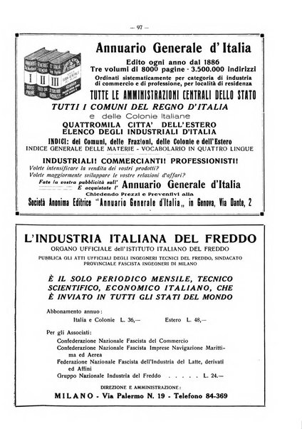 L'industria italiana del freddo periodico mensile, scientifico, tecnico, economico, sindacale