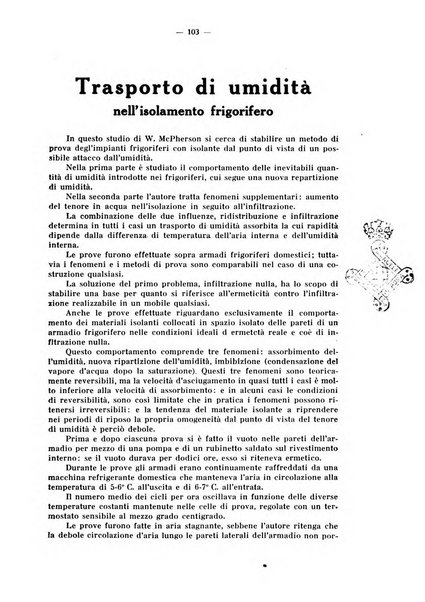 L'industria italiana del freddo periodico mensile, scientifico, tecnico, economico, sindacale