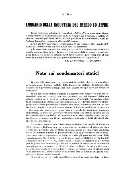 L'industria italiana del freddo periodico mensile, scientifico, tecnico, economico, sindacale