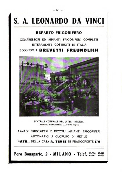 L'industria italiana del freddo periodico mensile, scientifico, tecnico, economico, sindacale