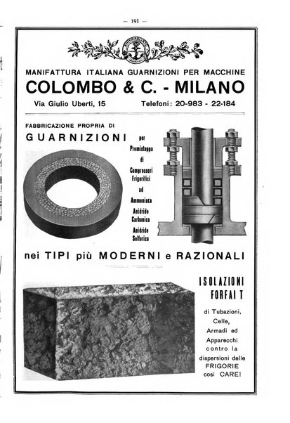 L'industria italiana del freddo periodico mensile, scientifico, tecnico, economico, sindacale