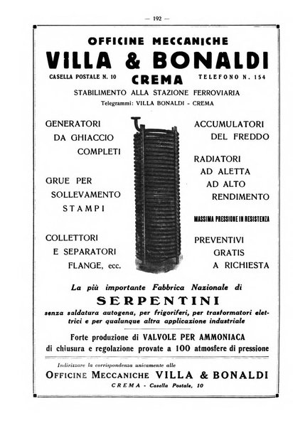 L'industria italiana del freddo periodico mensile, scientifico, tecnico, economico, sindacale