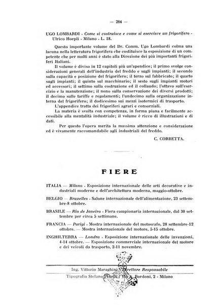 L'industria italiana del freddo periodico mensile, scientifico, tecnico, economico, sindacale