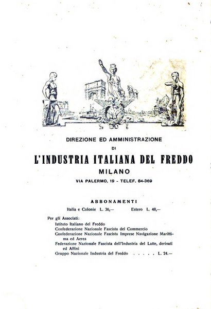 L'industria italiana del freddo periodico mensile, scientifico, tecnico, economico, sindacale