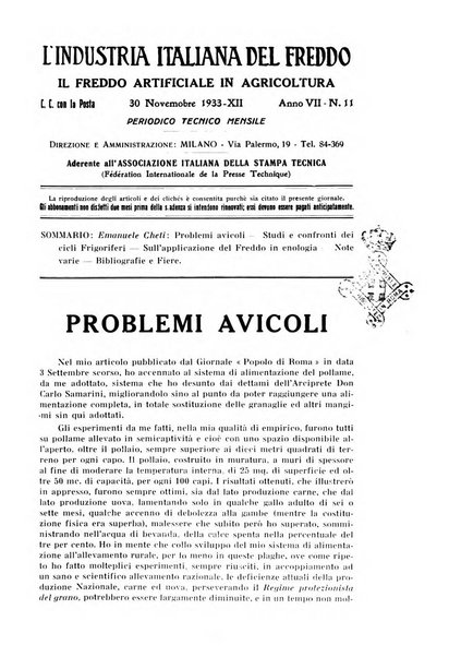 L'industria italiana del freddo periodico mensile, scientifico, tecnico, economico, sindacale