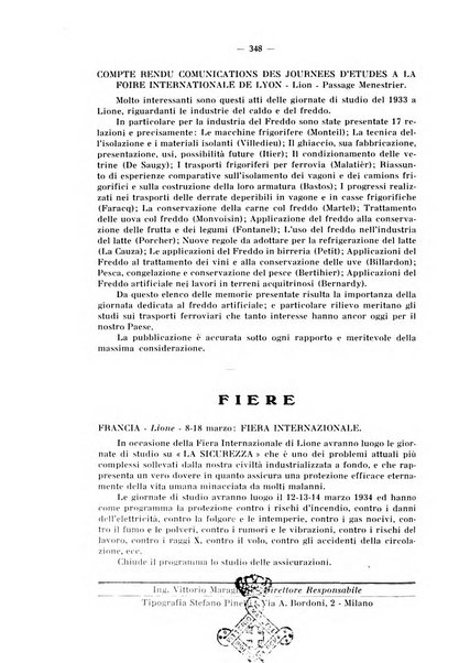 L'industria italiana del freddo periodico mensile, scientifico, tecnico, economico, sindacale