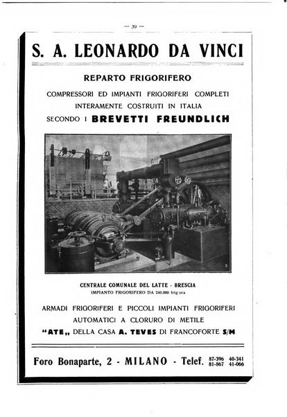 L'industria italiana del freddo periodico mensile, scientifico, tecnico, economico, sindacale