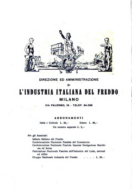 L'industria italiana del freddo periodico mensile, scientifico, tecnico, economico, sindacale