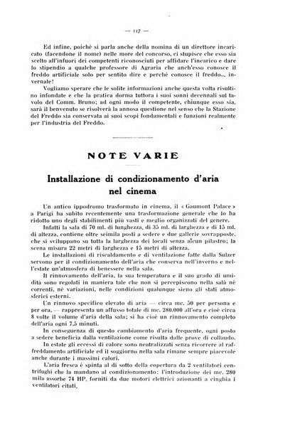 L'industria italiana del freddo periodico mensile, scientifico, tecnico, economico, sindacale