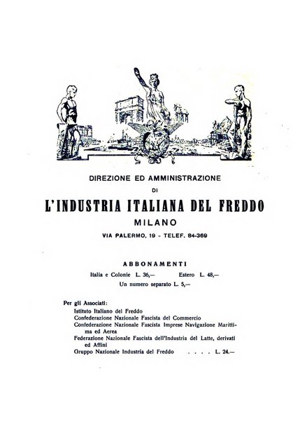 L'industria italiana del freddo periodico mensile, scientifico, tecnico, economico, sindacale