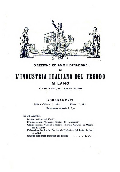 L'industria italiana del freddo periodico mensile, scientifico, tecnico, economico, sindacale