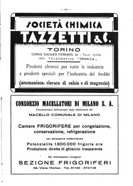 L'industria italiana del freddo periodico mensile, scientifico, tecnico, economico, sindacale