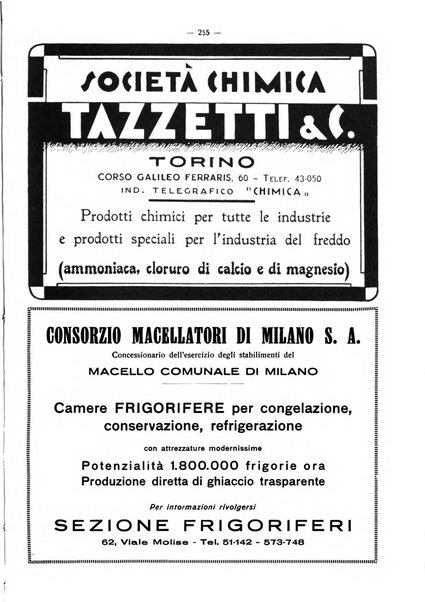 L'industria italiana del freddo periodico mensile, scientifico, tecnico, economico, sindacale