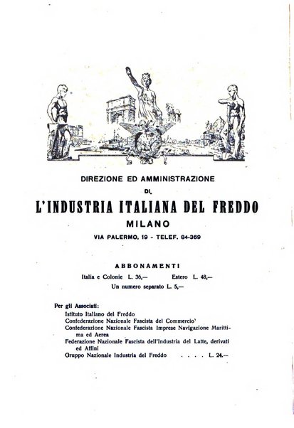 L'industria italiana del freddo periodico mensile, scientifico, tecnico, economico, sindacale