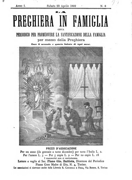 La preghiera in famiglia ossia la famiglia santificata