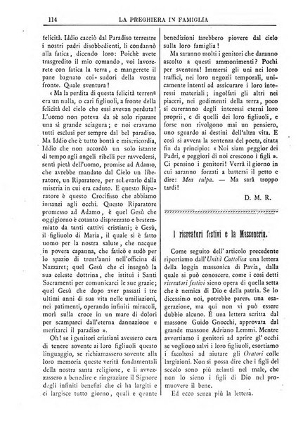 La preghiera in famiglia ossia la famiglia santificata