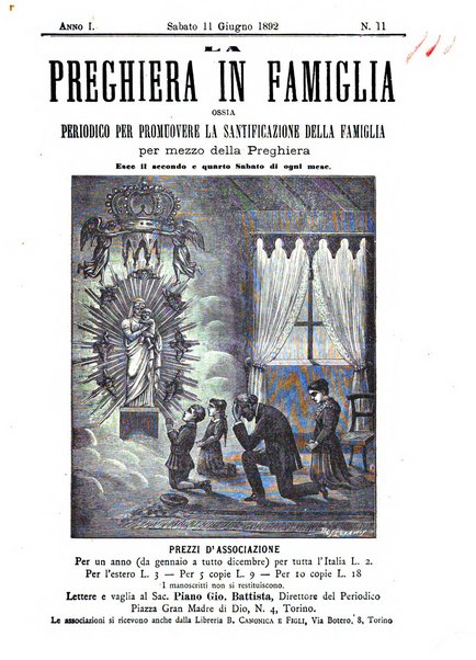 La preghiera in famiglia ossia la famiglia santificata