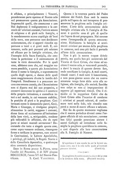 La preghiera in famiglia ossia la famiglia santificata