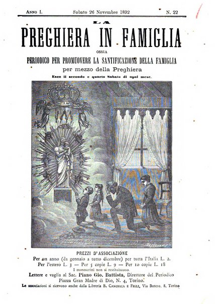 La preghiera in famiglia ossia la famiglia santificata