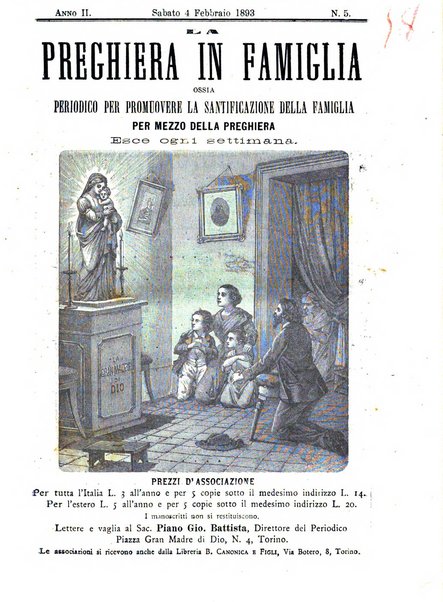 La preghiera in famiglia ossia la famiglia santificata