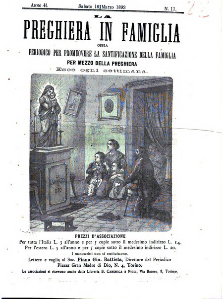 La preghiera in famiglia ossia la famiglia santificata