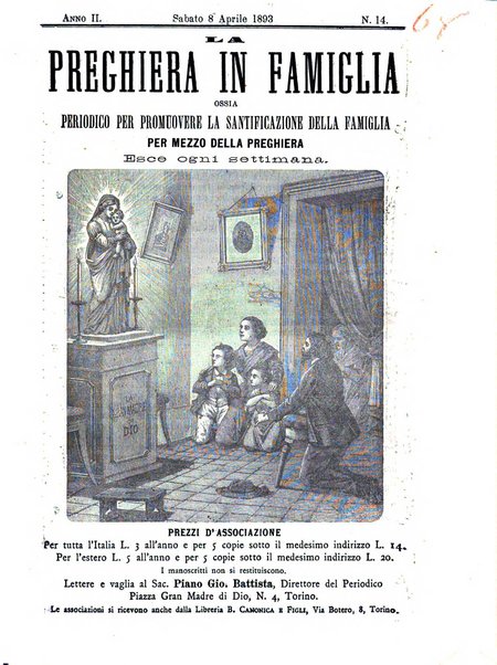 La preghiera in famiglia ossia la famiglia santificata