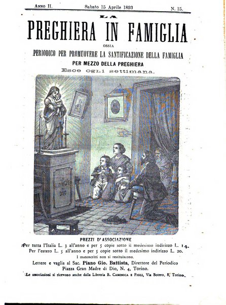 La preghiera in famiglia ossia la famiglia santificata