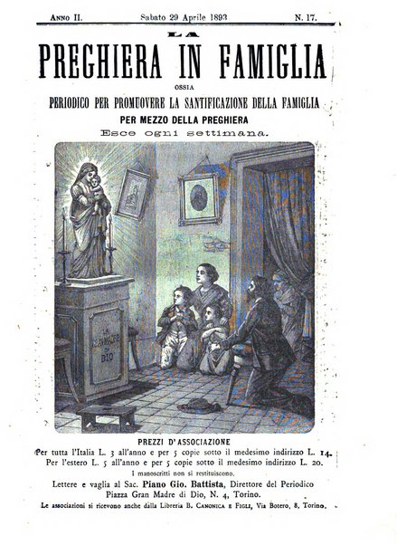 La preghiera in famiglia ossia la famiglia santificata