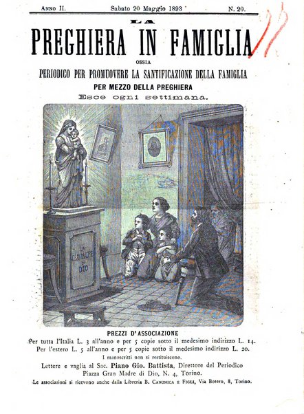 La preghiera in famiglia ossia la famiglia santificata