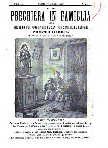 La preghiera in famiglia ossia la famiglia santificata